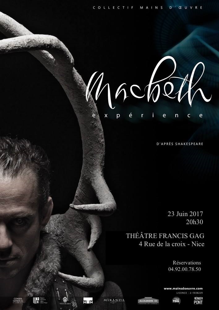 Affiche Macbeth experience collectif mains d'oeuvre